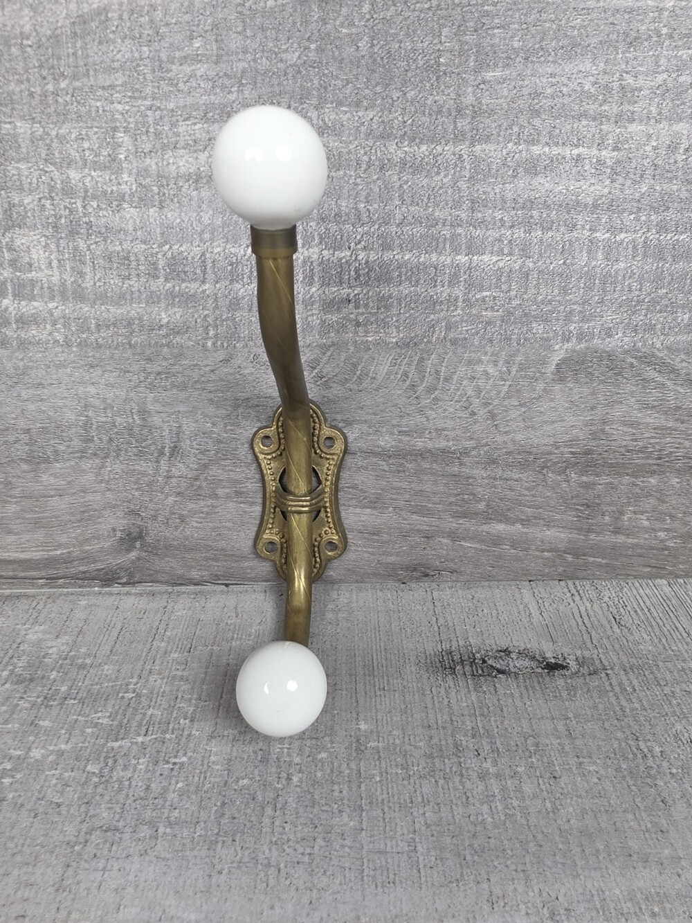 Brass Porcelain Bronze White Salvage Double Wall Hook Taiwan 31a
